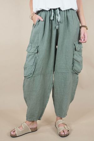 Made in Italy Sandbar Cargo Cocoon Pant Khaki
